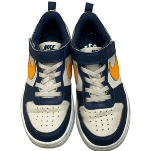 EUC Nike Court Borough Low Recraft Little Kid Size 12 Sneakers - Navy and Orange